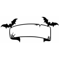 Halloween Banner with Bats