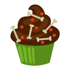 Halloween Bones Cupcake