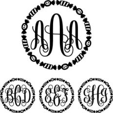 Monogram Basic Script - Halloween Candy