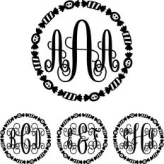 Monogram Elaborate Script - Halloween Candy