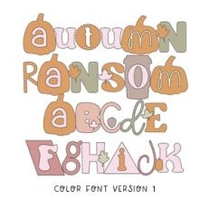BFC Autumn Ransom V1 Boho Color Autumn Ransom Note Font