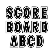 BFC Scoreboard Sports Bold Outline Sporty Font