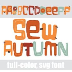 Sew Autumn Color Font