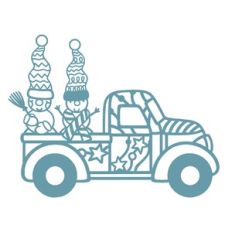 Snowmen on a Christmas truck