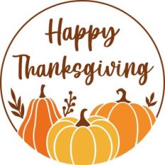 Happy Thanksgiving Round Sign