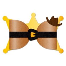 Cowboy sherif western Hair bow