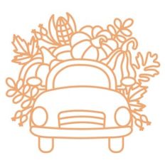 truck with pumpkins