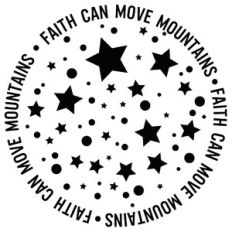 Faith Can Move Mountains Stars Word Quote Circle