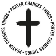 Prayer Changes Things Cross Word Quote Circle