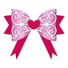Love heart Hair Bow template