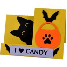 I Love Candy - Black Cat Side Step Card