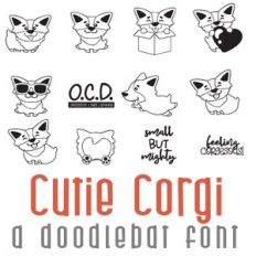 Cutie Corgi Doodlebat Font