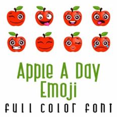 Apple A Day Emojis Full Color Font