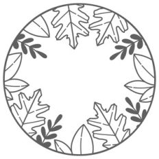 Fall Leaf Circle Frame
