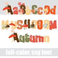 Mushroom Autumn Color Font