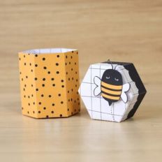Bee Hexagonal Box Small