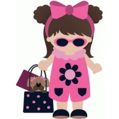 born to shop girl carrying dog
