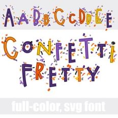 Confetti Fretty Color Font