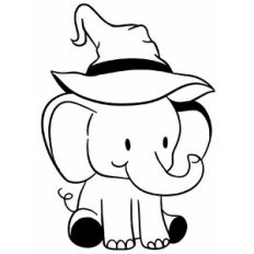 Halloween baby elephant