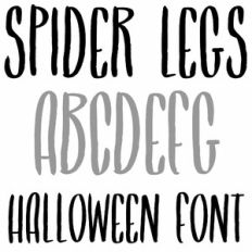 spider legs halloween font