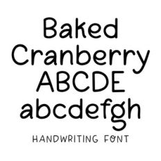 BFC Baked Cranberry Cute Handwriting Planner Font
