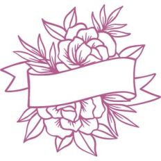 floral ribbon banner