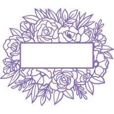 floral rectangle frame