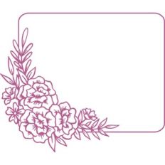 floral rectangle frame