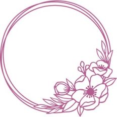 round flower frame
