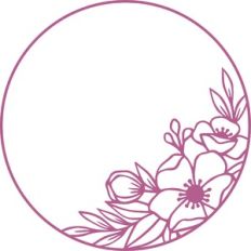 round flower frame