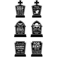 Halloween Headstones Sticker Set