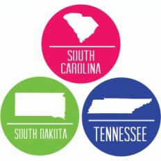 state badges - sc sd tn