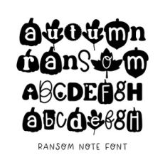 BFC Autumn Ransom Fall Single Layer Ransom Letter Font