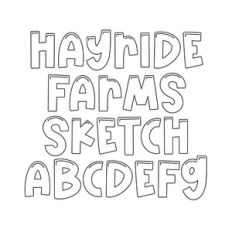 BFC Hayride Farms Sketch Decorative Chunky Sketch Font