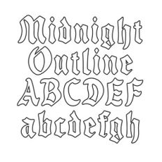 BFC Midnight Outline Blackletter Halloween Outline Font