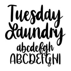 BFC Tuesday Laundry Brush Script Cursive Handlettered Font