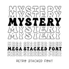 BFC Mystery Mega Stacked Retro Display Font