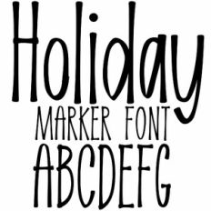 holiday marker font