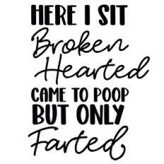 Here I Sit Broken Hearted Came to Poop But Only Farted Bathroom Quote