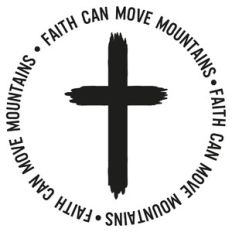 Faith Can Move Mountains Cross Word Quote Circle