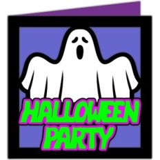 halloween party ghost card