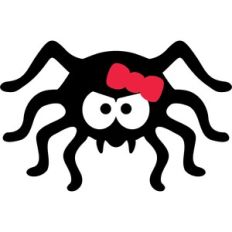 halloween spider with bow
