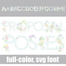 Proposal Posies Color Font