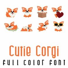 Cutie Corgi Full Color Font