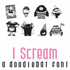 I Scream Doodlebat Font