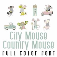 City Mouse Country Mouse Full Color Font