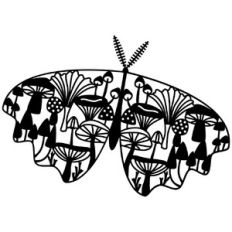 Moth with Toadstools