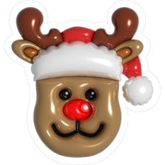 reindeer inflated print and cut