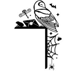 halloween door corner - owl