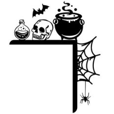 halloween door corner - witchcraft